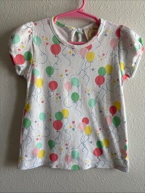 Toddler Girl’s The Beaufort Bonnet Company Birthday Balloon Shirt, 4T